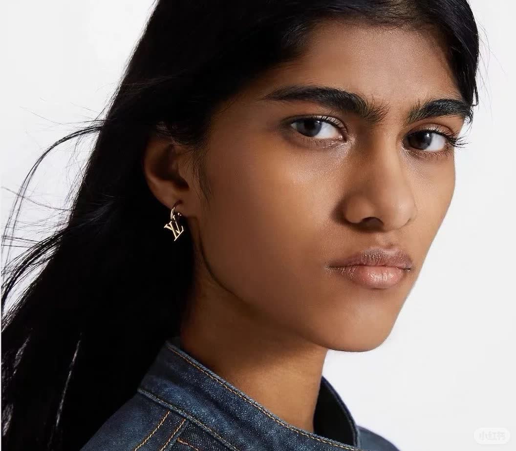 Louis Vuitton Gold Tone Logo & Pearl Flower Hoop Earrings